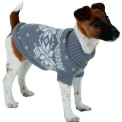 Kerbl Lillehammer - Дреха за куче, сиво-бял пуловер XXS 25 см