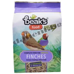 Храна за екзотични птици Beaks Deluxe Natural Food Finches Tropical - Пълноценна храна за финки, 400 гр