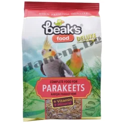 Храна за средни папагали Beaks Deluxe Natural Food Parakeets - Пълноценна ежедневна храна 500 гр.