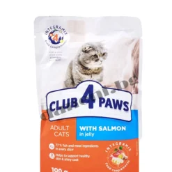 Club 4 Paws Premium Adult Cat Pouch Salmon - Пауч за котки - Сьомга в желе, 100 гр