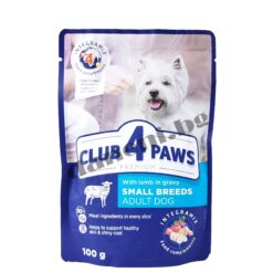 Club 4 Paws Mini Adult Dog - Кучешки пауч за малки породи с агнешко и желе 100 гр
