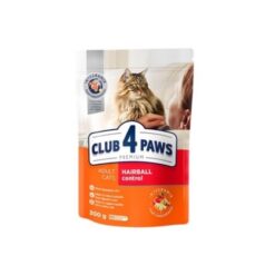 Club 4 Paws Premium Adult Cat Hairball Control - Клуб 4 Лапи за контрол на космените топки, 300 гр