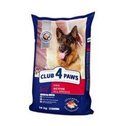 Club 4 Paws Premium Adult Dog All Breeds Active - Кучешки гранули за всички породи над 1 година, 14 кг