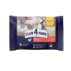 Club 4 Paws Premium Dog Puppies All Breeds - Пауч за кучета - Пуйка в грейви сос, 5+1, 0.480 гр