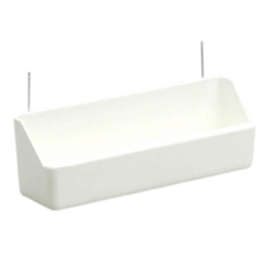 Croci – Пластмасова бяла хранилка за птици с куки за клетка