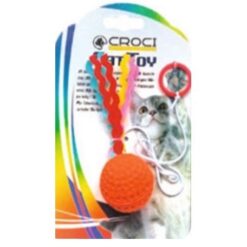 Croci - Летящо топче за котка с въже 4 см