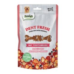 Dentalight Dent Fresh 360° Calming Support Fruit - Дентално лакомство за кучета 7.5 см 150 гр