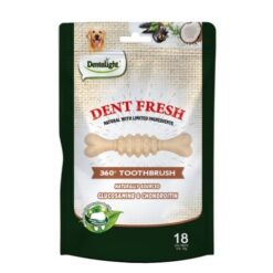 Дентална четка за кучета Dentalight Dent Fresh, 360° Joint Support, 7.5 см, 150 гр