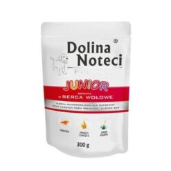 Dolina Noteci Dog Premium Junior Pouch - Пауч за куче с говеждо месо и телешки сърца, 300 гр