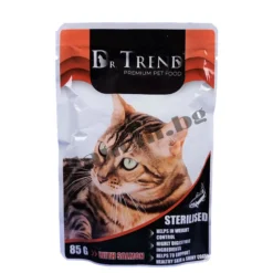 Пауч за котки Dr. Trend Premium Cat Pouch Sterilised, Сьомга, 85 гр