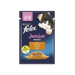 Храна за подрастващи котки - Felix Junior Fantastic - Пилешко в сочно желе на грил 85 гр