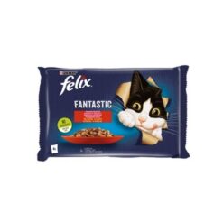 Феликс Храна за Котки с Говеждо и Пилешко на грил в желе - мултиопаковка 4 х 85 гр