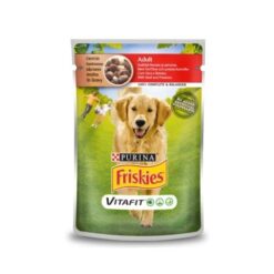 Пауч за кучета Friskies Dog Adult Pouch, Говеждо с картофи, 100 гр