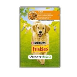 Мокра храна за кучета - Friskies Adult Pouch с Пилешко и моркови 100 гр