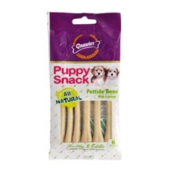 Gnawlers Puppy Snack Pettide Bone With Calcium - Дентално лакомство за подрастващо куче с калции 8 см, 6 бр