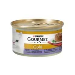 Мокра храна за котки Gourmet Gold Savoury Cake lamb and green beans - Пай с агнешко и зелен боб 85 гр