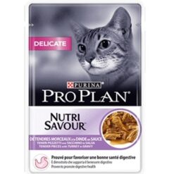 Храна за котки - Pro Plan Pouch Delicate Nutrisavour - Пуешко в сос 85 гр
