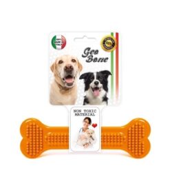 Голям гумен кокал с бодли за кучета