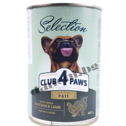 Club 4 Paws Premium - Консерва за куче - Пастет с пилешко и агнешко, 400 гр