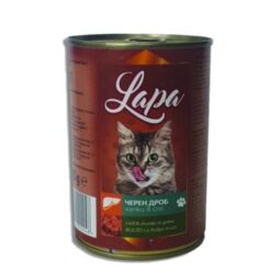 Мокра храна за котка, Lapa Cat Adult - Дроб в сос на хапки, 415 гр