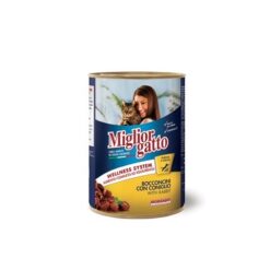 Miglior Gatto Adult Cat - Високо качество консервирана със заешко месо на хапки 405 гр