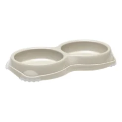 Moderna Smarty Bowl Double Warm Grey - Двойна сива купа за храна или вода на домашен любимец 2x200мл