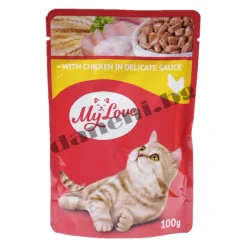 Мека храна за израстнали котки - My Love Adult с пилешко в деликатен сос 100 гр