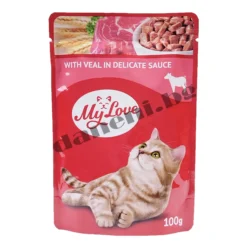 My Love Adult Cat Pouch - Пауч за котки с телешко месо в деликатен сос 100 гр