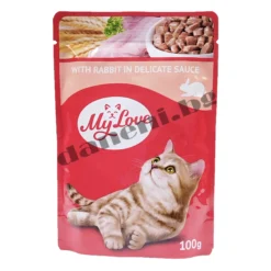 My Love Adult Cat Pouch - Пауч за котки със заешко месо в деликатен сос 100 гр