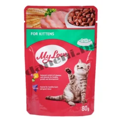 Пауч за малки котенца - My Love Cat Pouch Kittens - Пилешко в деликатен сос 80 гр