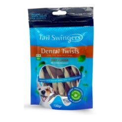 Дентални лакомства за кучета - Tail Swingers Dental Twists с Говеждо 130 гр
