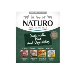 Naturo Dog Natural Duck with Rice and Vegetables - Храна за кучета с алергии - Патица с ориз и зеленчуци, 400 гр