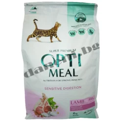 Opti Meal Sensitive Digestion Lamb - Супер премиум гранули за израснала котка с чувствително храносмилане 4 кг