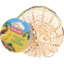 Zolux Nid Osier Canaris Garni - Плетено гнездо за канарчета с плат