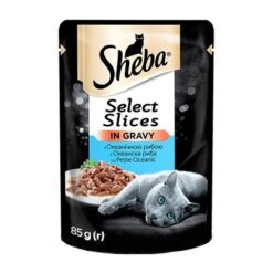 Мека храна за котки - Sheba Select Slices In Gravy Pouch - Океанска риба 85 гр