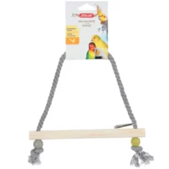 Zolux Swing with wood perch for birds - Въжена люлка за папагали с дървена кацалка