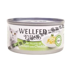 Wellfed Filleto Ultra Premium Pure Chicken and Cheddar - Консерва за котки с пилешко филе и сирене чедър 70 гр
