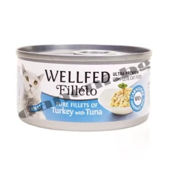 Wellfed Filleto Ultra Premium Pure Turkey and Tuna - Ултра качество консерва за котка с пуешко месо и риба тон 70 гр