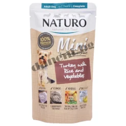 Naturo Adult Dog Natural Pouch Turkey with Rice & Vegetables - Пауч за малки породи кутрета - Пуйка с ориз и зеленчуци 150 гр