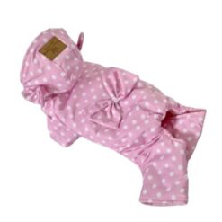 Дреха за куче Розов Гащеризон на Бели Точки размер S